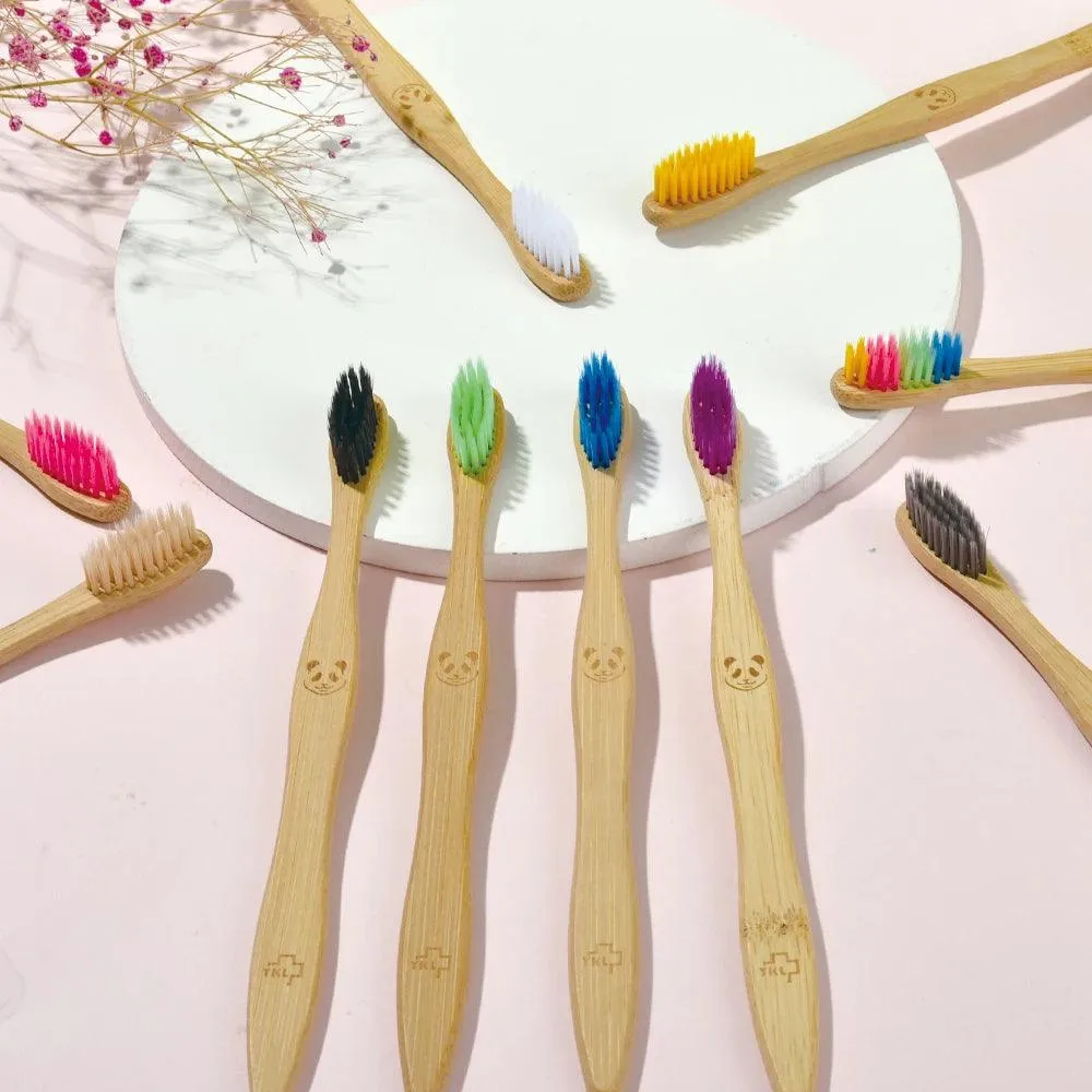 12 Pcs Charcoal Bamboo Toothbrushes Soft  Eco-Friendly
