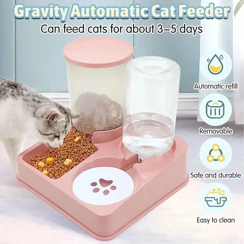 2-in-1 Automatic Cat Feeder & Water Dispenser