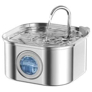 3.2L Automatic Electric Stainless Steel Pet Water Fountain