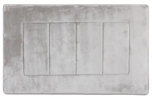 Activated Charcoal Memory Foam Bath Mat in Silver, Large 21 x 34 in