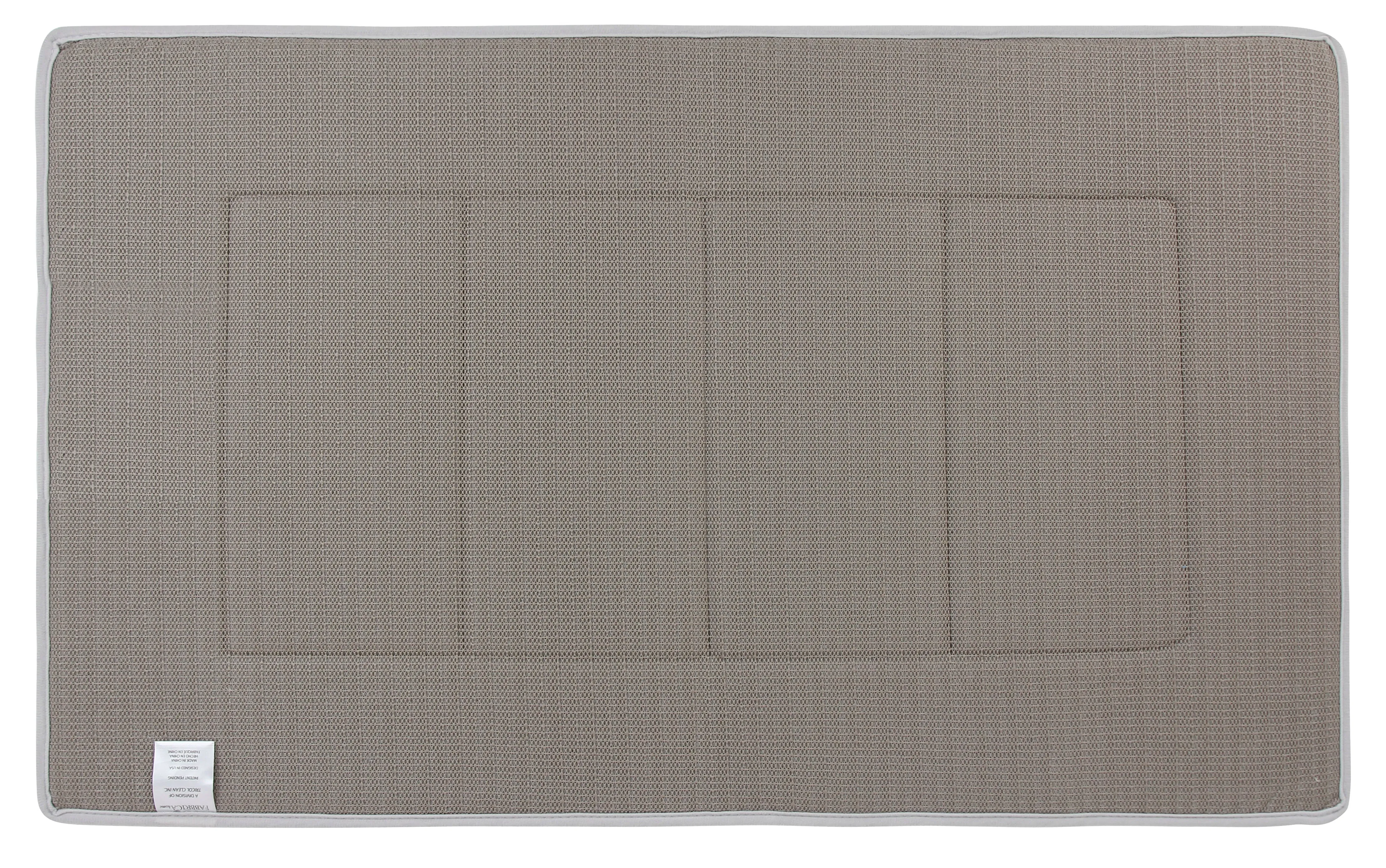 Activated Charcoal Memory Foam Bath Mat in Silver, Large 21 x 34 in