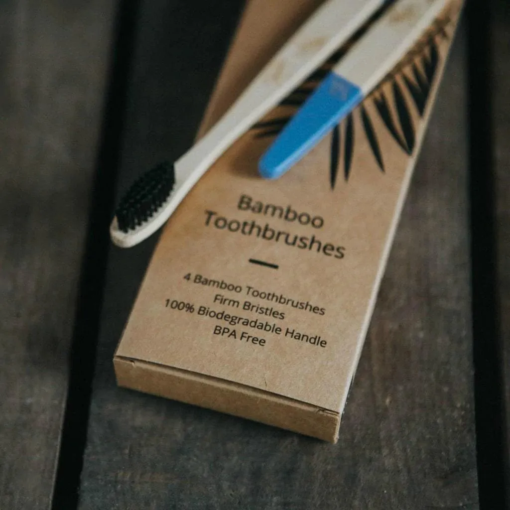 Adult Bamboo Toothbrush - 4 Pack