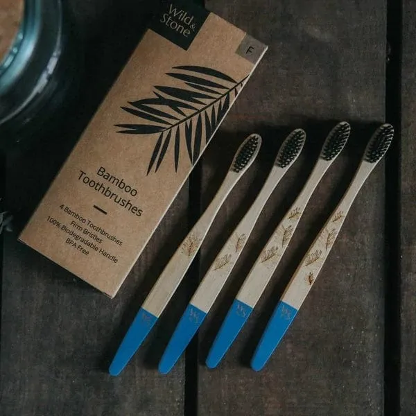 Adult Bamboo Toothbrush - 4 Pack