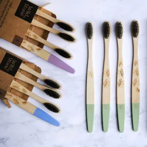 Adult Bamboo Toothbrush - 4 Pack