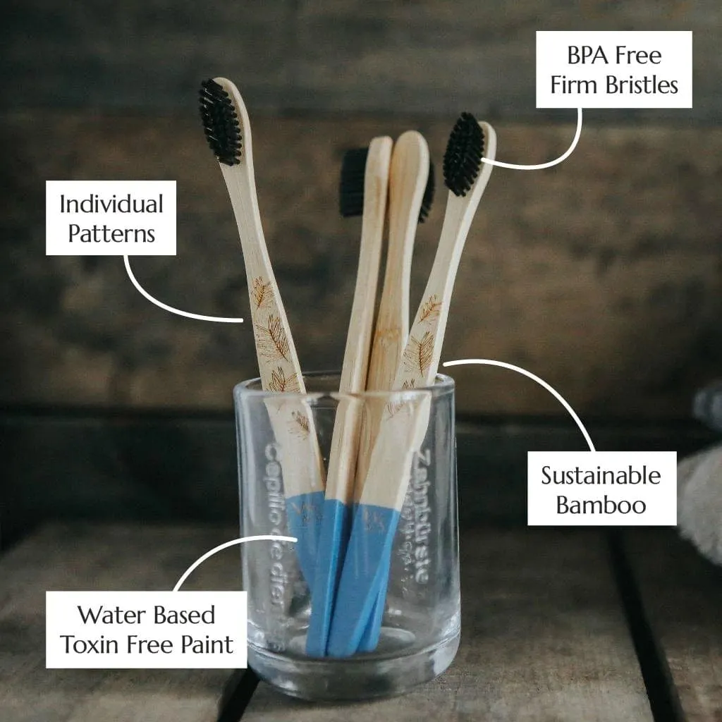 Adult Bamboo Toothbrush - 4 Pack
