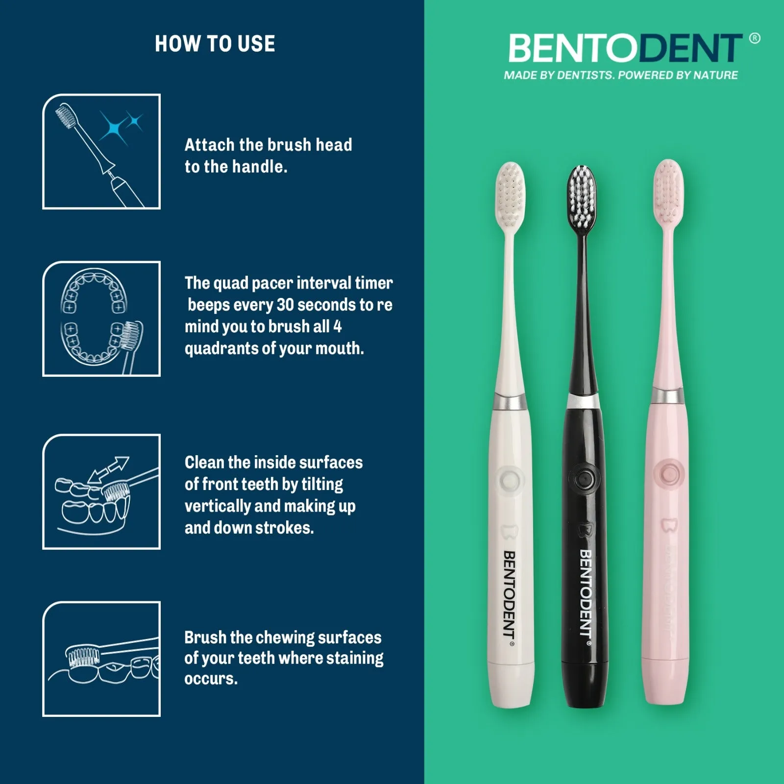 Advanced Rechargeable Electric toothbrush - Sonic Spark