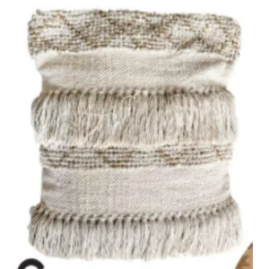 Aztec Fringe Cotton Cushion - 45cm x 45cm