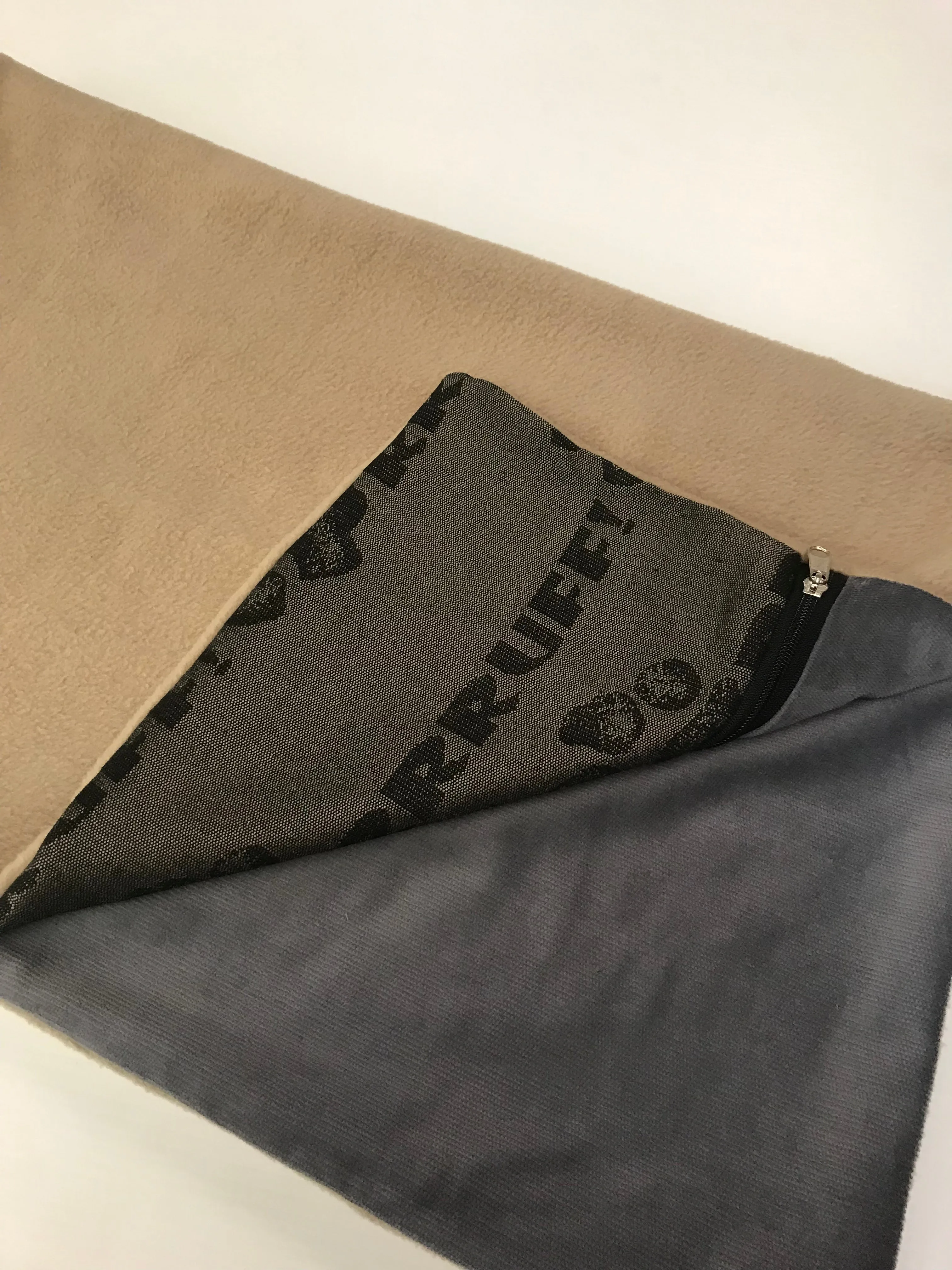 Beige fleece DIY cover only dog bed, washable fabric, recycled dog bed, kennel bed puppy mastiff Dane big large