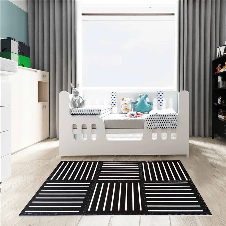 Boho Puzzle Play Mat Tiles - Black Boho Design