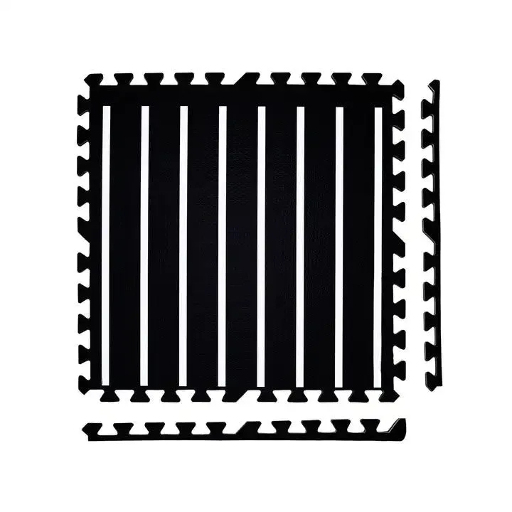 Boho Puzzle Play Mat Tiles - Black Boho Design