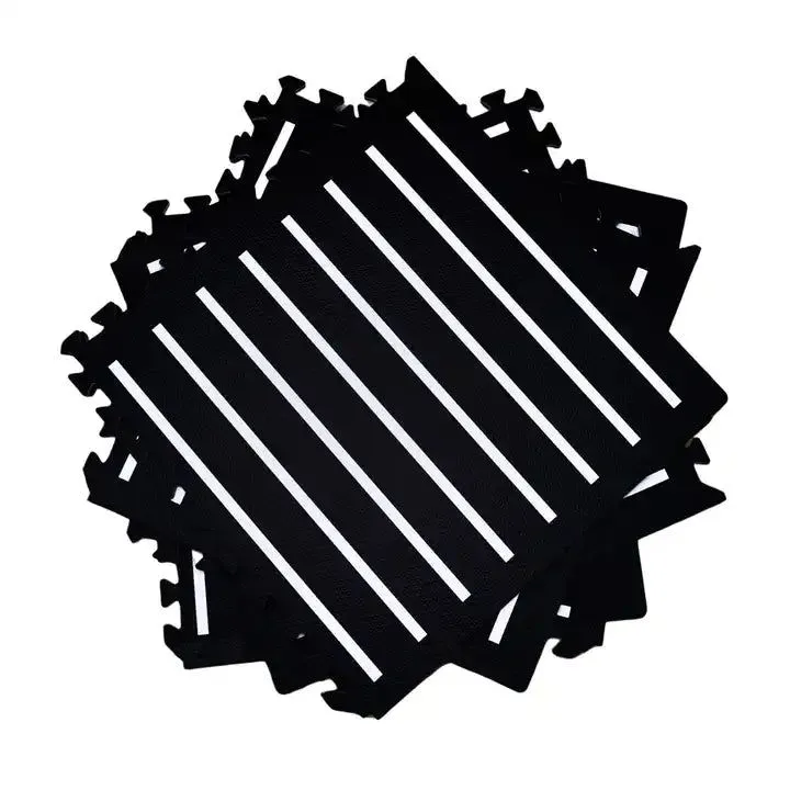 Boho Puzzle Play Mat Tiles - Black Boho Design