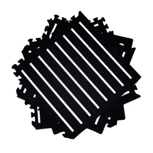 Boho Puzzle Play Mat Tiles - Black Boho Design