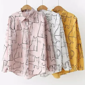Catitude Button-Up Shirt