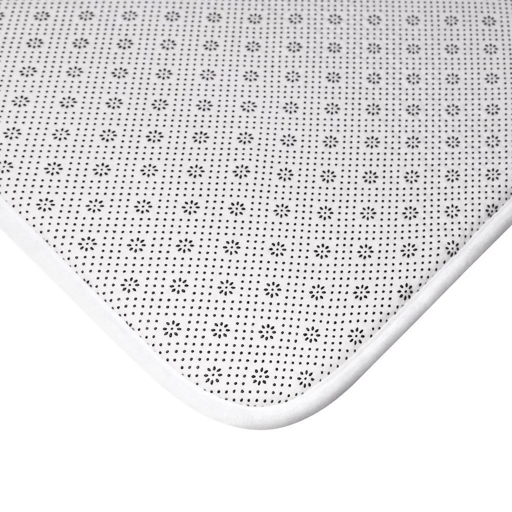 Chic Yellow Checkered Memory Foam Bath Mat - Comfort Meets Style