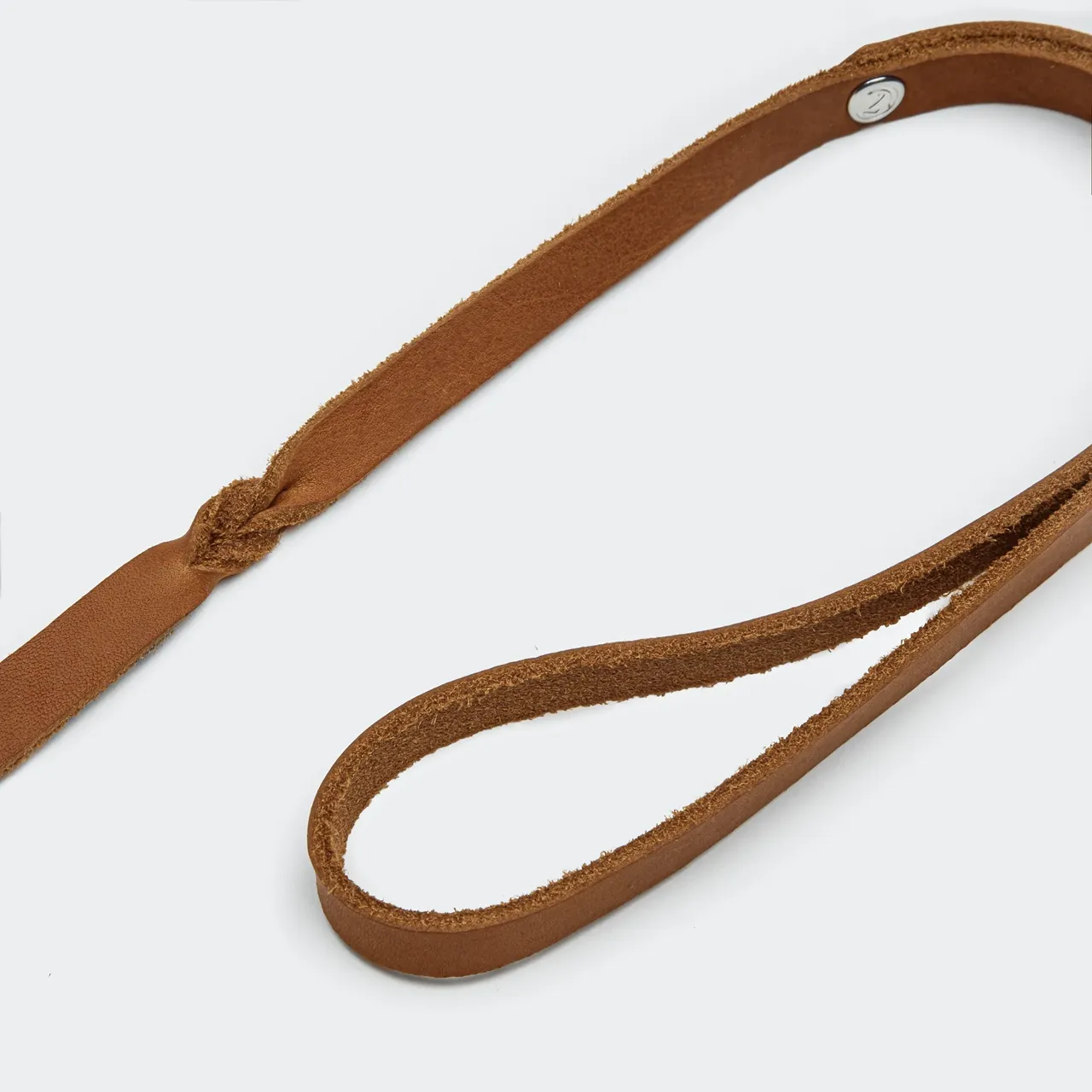 Cloud7: Riverlino Dog Leash with Hand Loop, Camel with Silver hardware