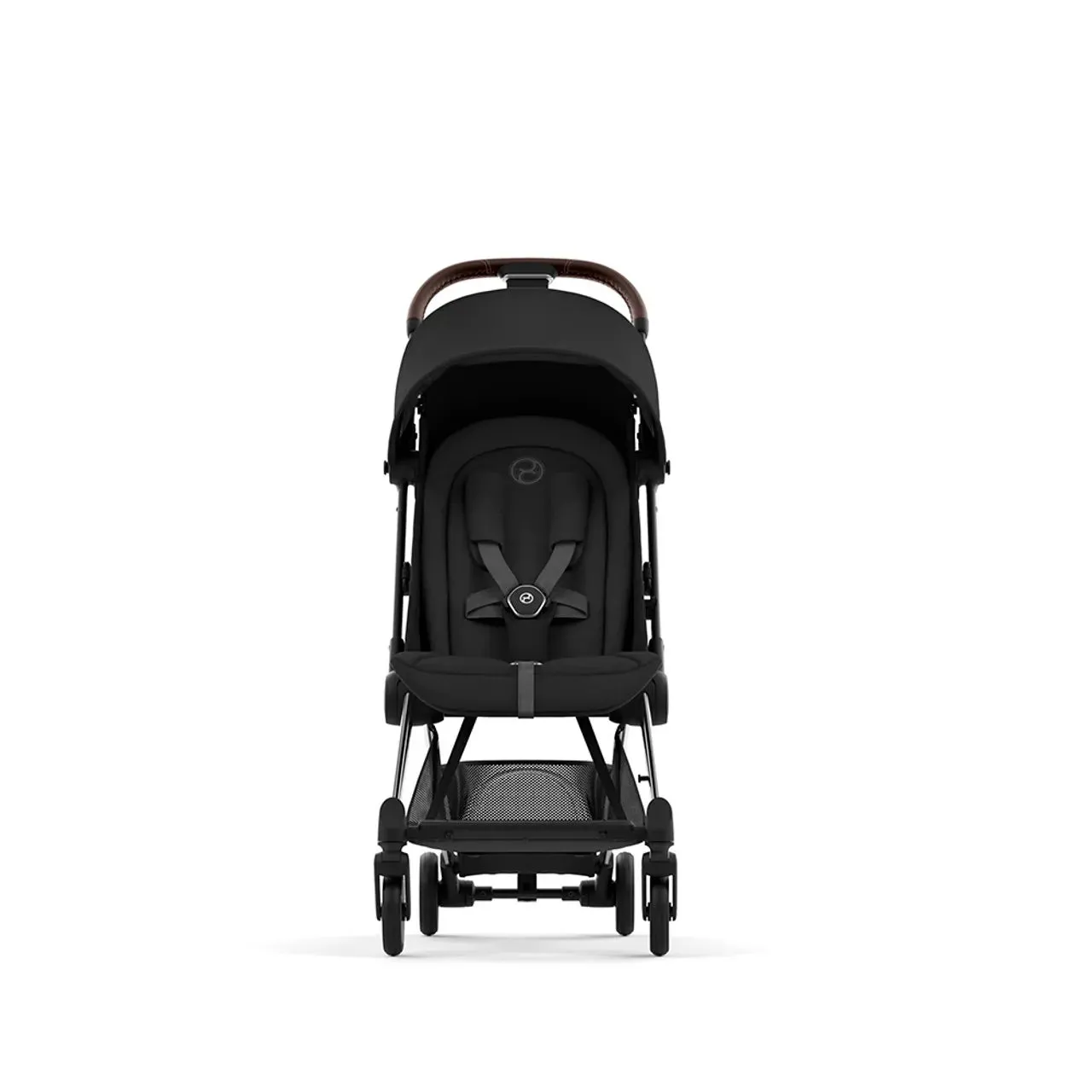COYA Stroller - Chrome Dark Brown Frame   Sepia Black Seat