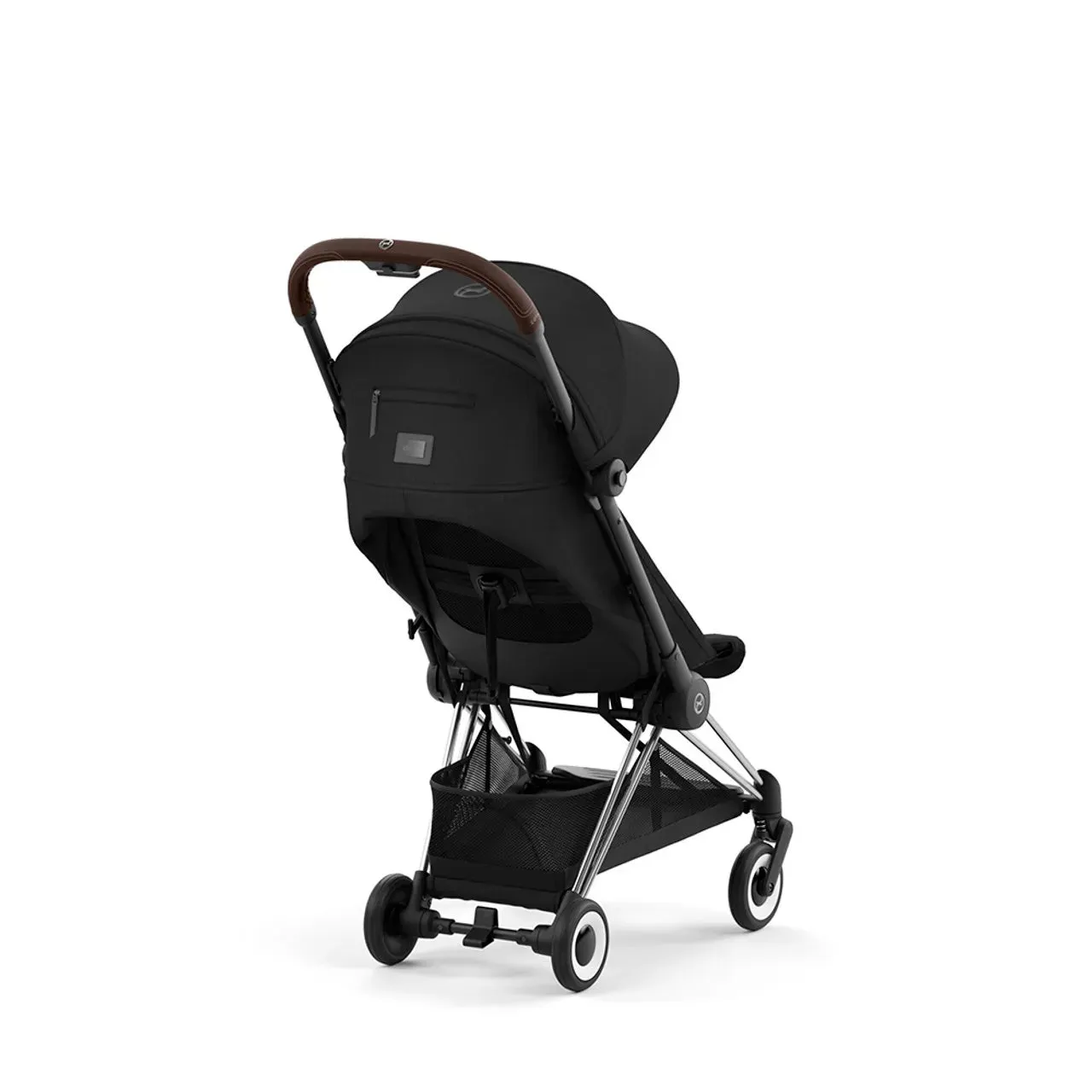 COYA Stroller - Chrome Dark Brown Frame   Sepia Black Seat