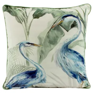 Cranes Velvet Cushion - 50cm x 50cm