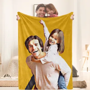Custom Photo Blankets Personalized Photo Blankets Painted Art Portrait Fleece Blanket Best Gift 2021 Portrait Blanket