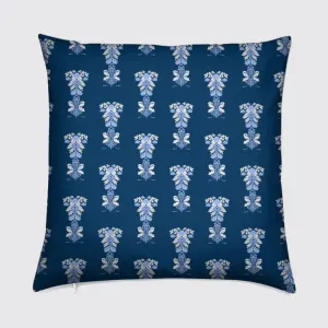 Damask Pattern on Teal Velvet Cushion