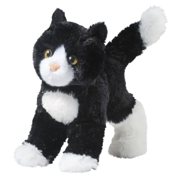 Douglas Snippy Black and White Cat 8"