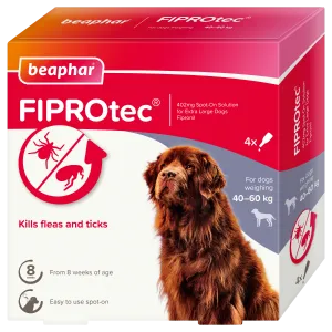 Fiprotec Spot On Extra Large Dog 4 Pipette