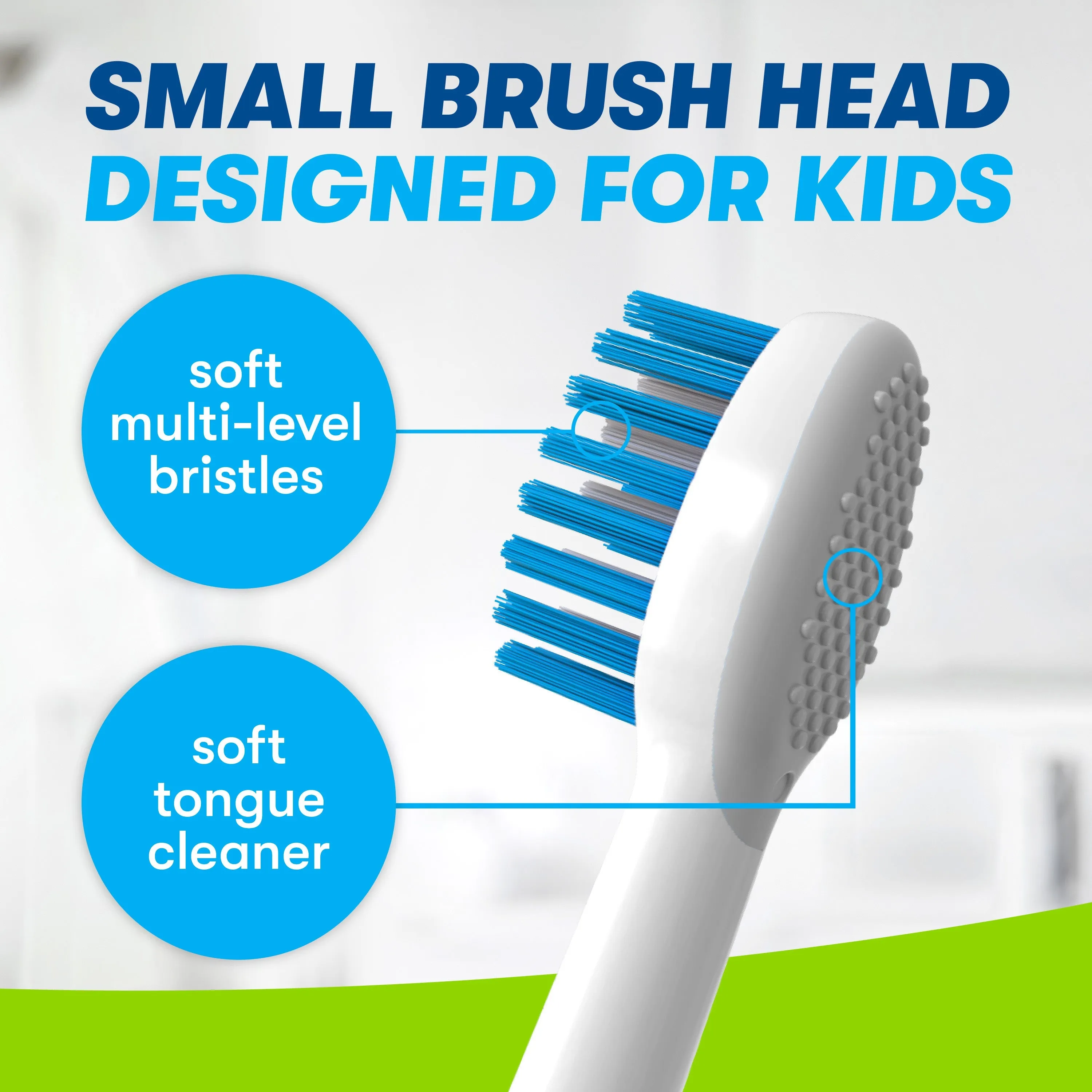 Firefly Sonic Replacement Brush Heads, Compatible with Play Action Toothbrush, 3 Pack