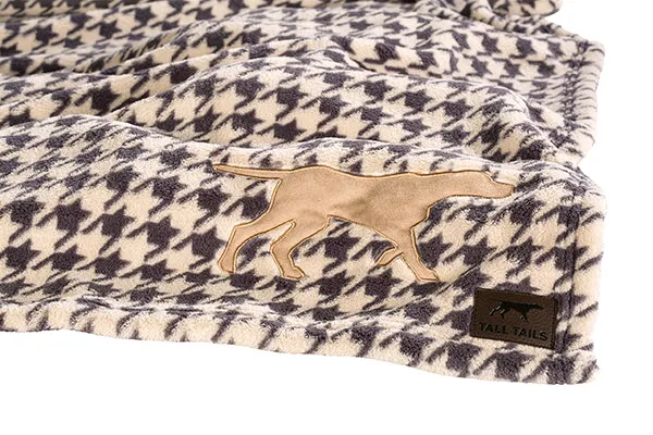 Fleece Dog Blanket in Houndstooth - Tall Tails
