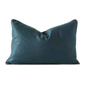 Forest Green Linen Feather Insert Indoor Cushion - 60cm x 40cm