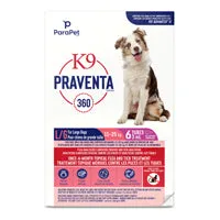 K9 Praventa 360 Flea & Tick Treatment - Large Dogs 11 kg to 25 kg - 6 Tubes