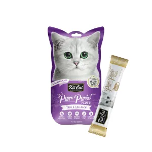 Kit Cat Purr Puree Plus  Liquid Cat Treats - Tuna Collagen Care (4x15g)