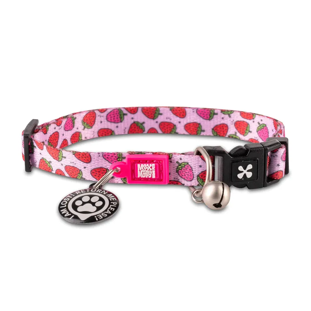 Max & Molly Strawberry Dream Smart ID Cat Collar