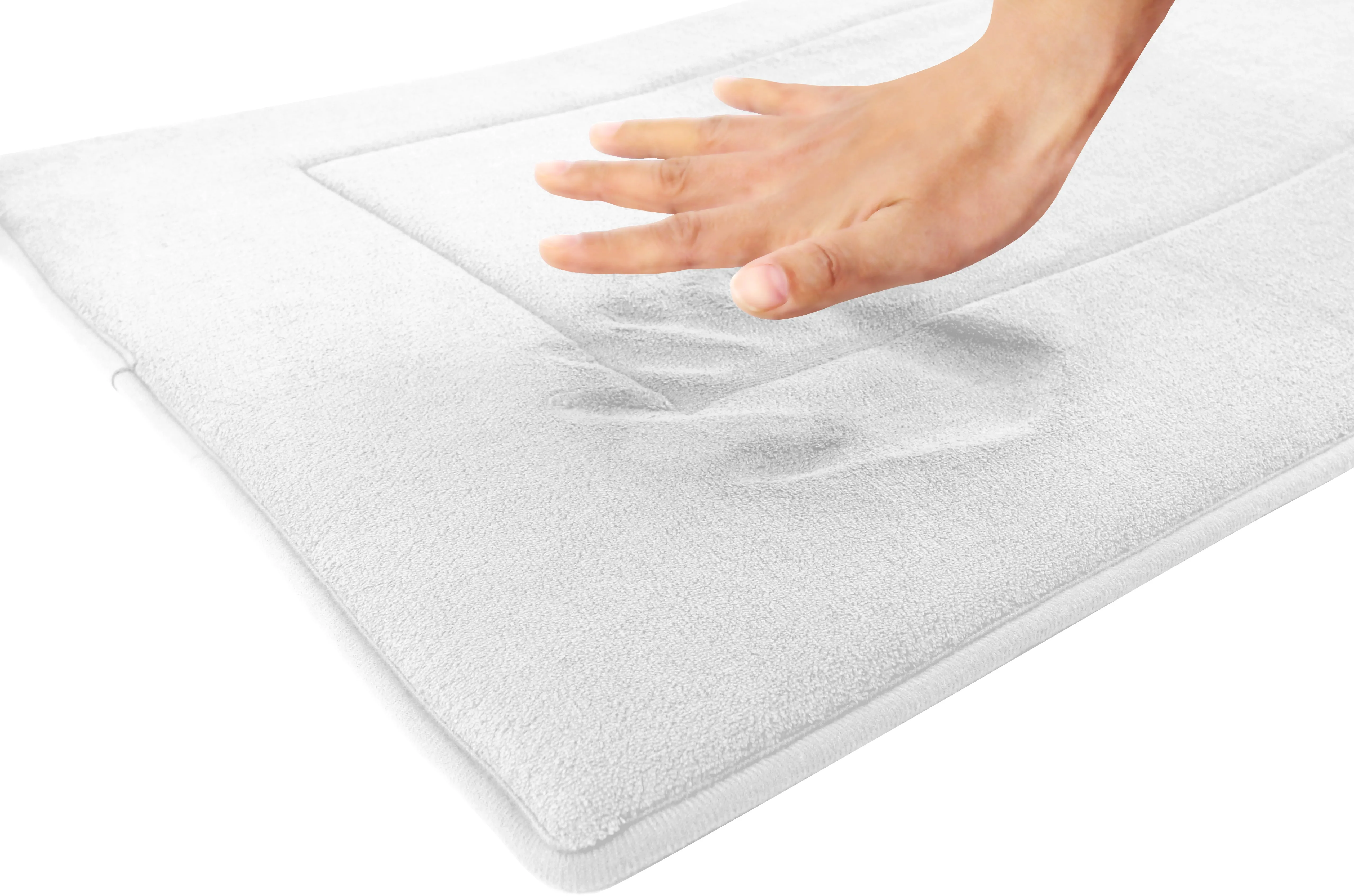 Memory Foam Runner in White, 2 x 5 ft