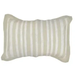 Natural/White Nina Cotton Embellished Cushions - 40cm x 60cm