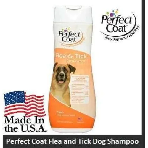Perfect Coat Flea and Tick Dog Shampoo, 16oz bottle
