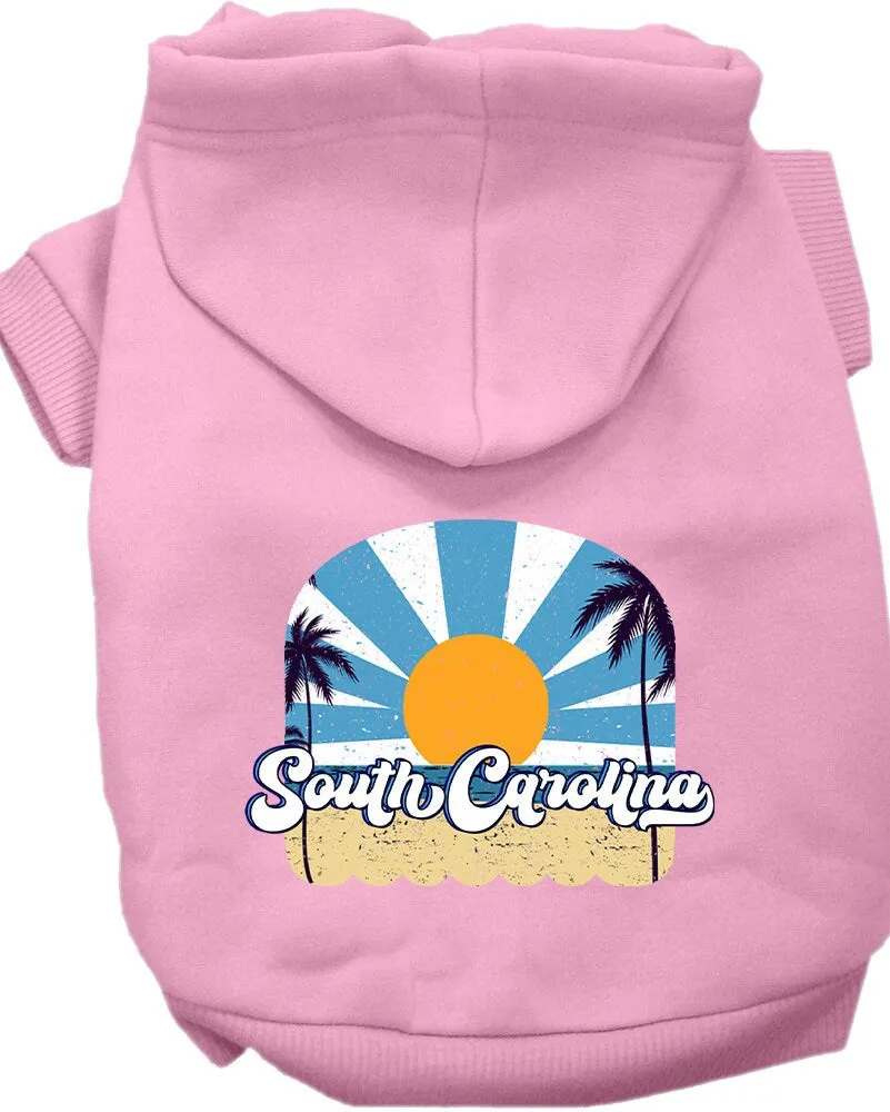 Pet Dog & Cat Screen Printed Hoodie for Medium to Large Pets (Sizes 2XL-6XL), "South Carolina Coast"