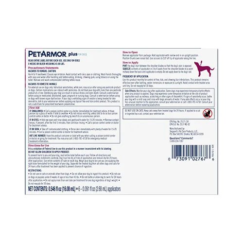 PetArmor® Plus Flea & Tick Topical for Dogs