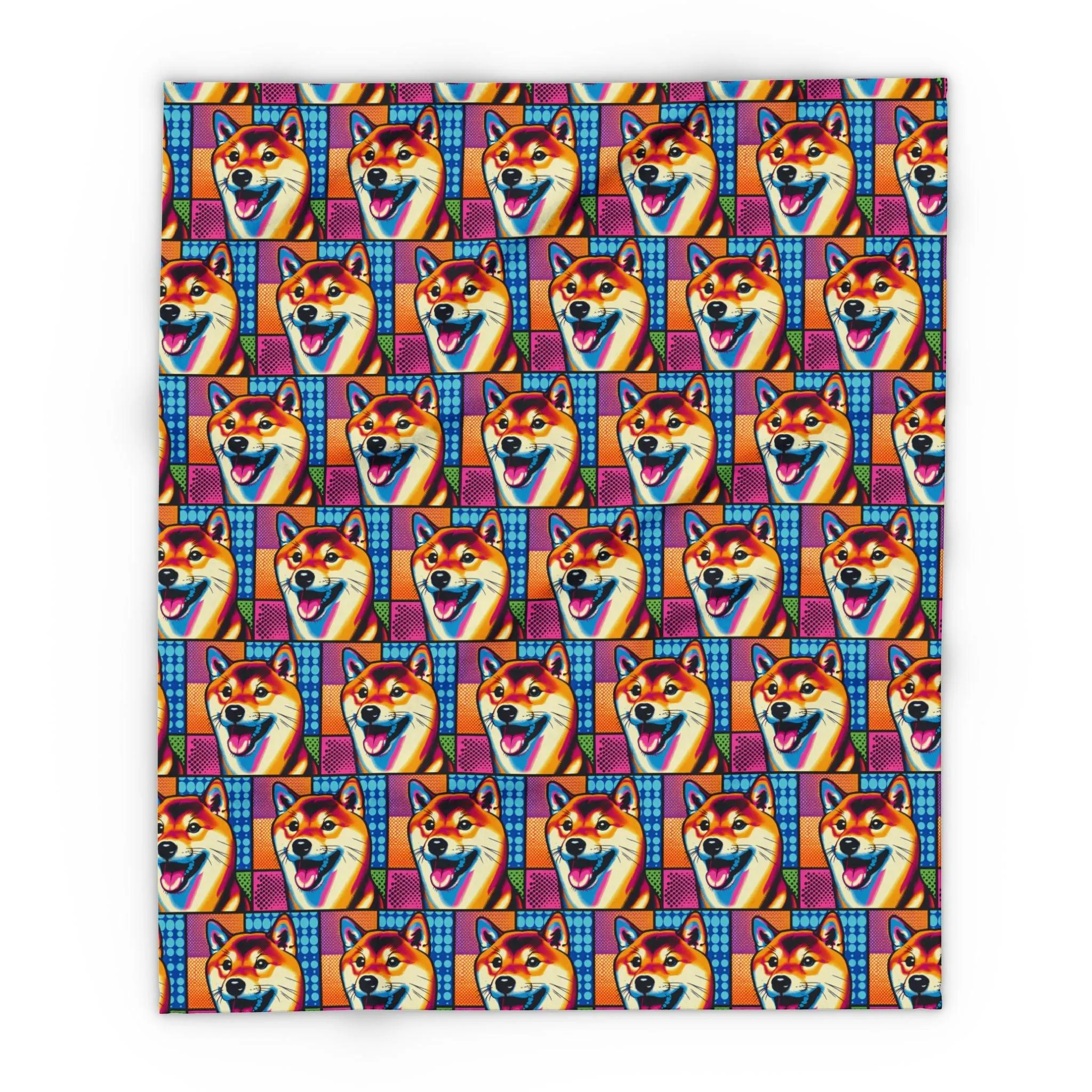 Shiba Dog Fleece Blanket