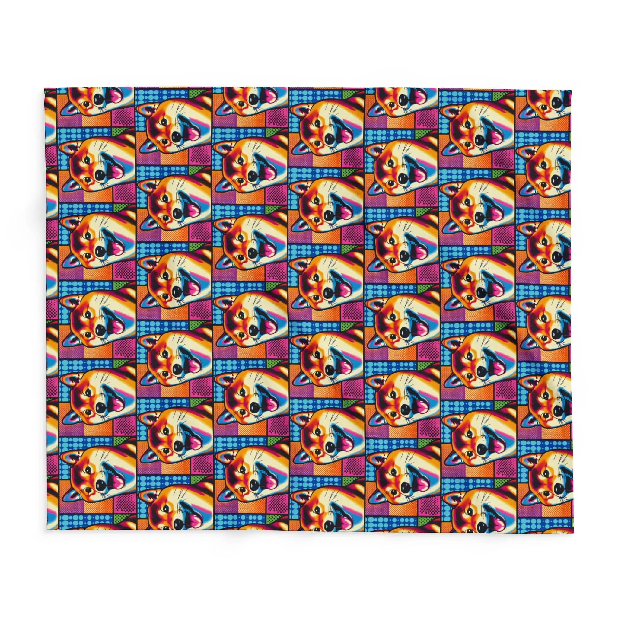 Shiba Dog Fleece Blanket