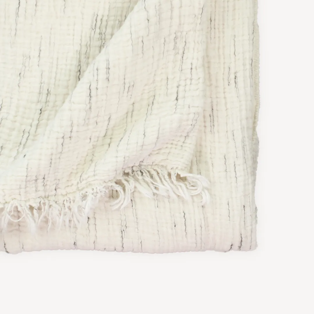 Sketched Crinkle Fleece Lined Throw