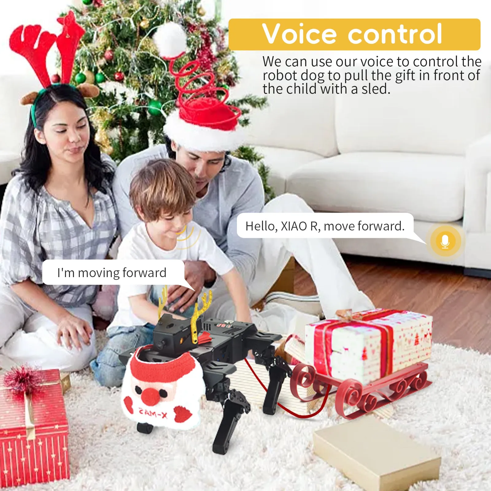 Smart Robot Dog Kit, Voice & App Control, Programmable, Open Source Coding, STEM Educational Project, DIY for Teens Adults