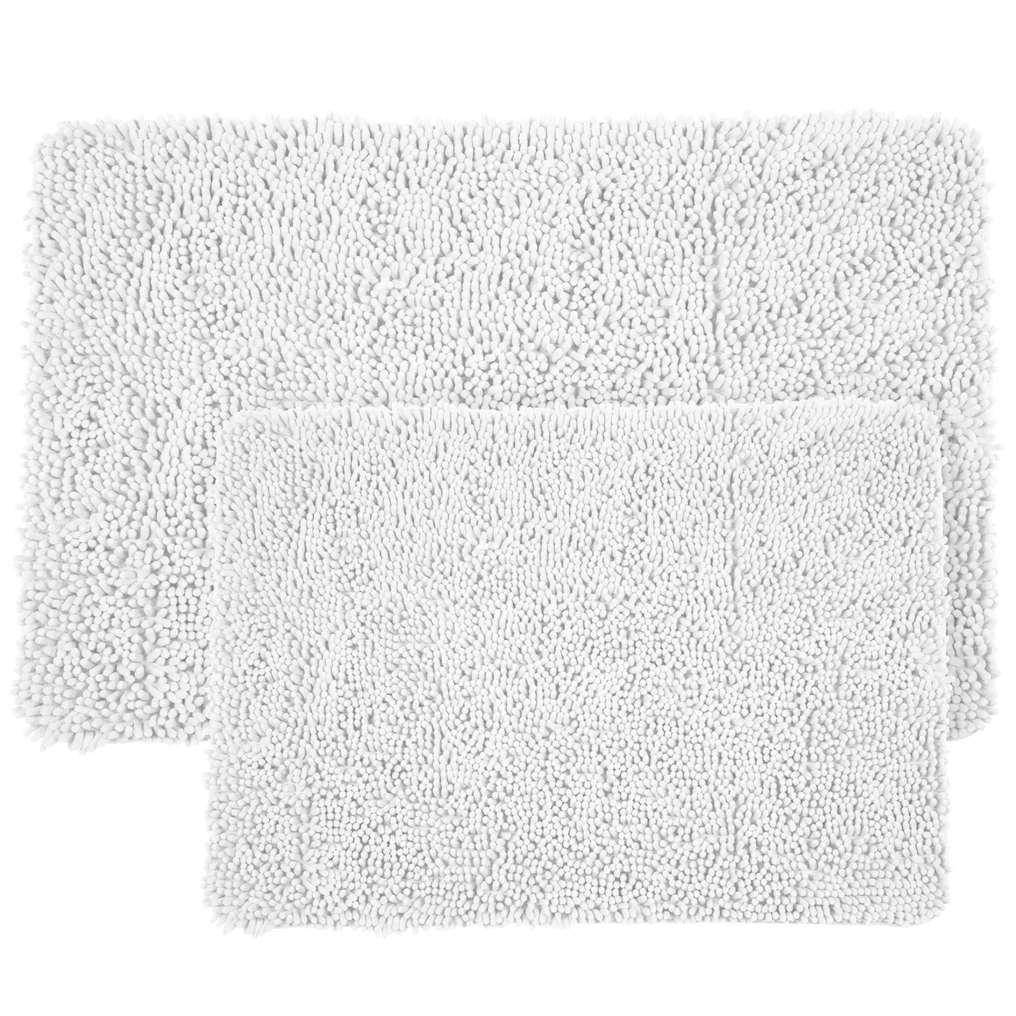 Somerset Home 2 Piece Memory Foam Bath Mat - White