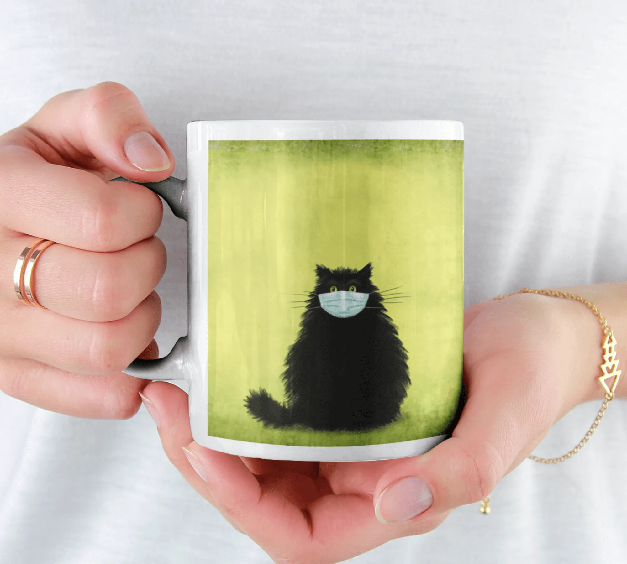 The Masketeer Collection Cat Mug Cushion and Card Mask Gift Set