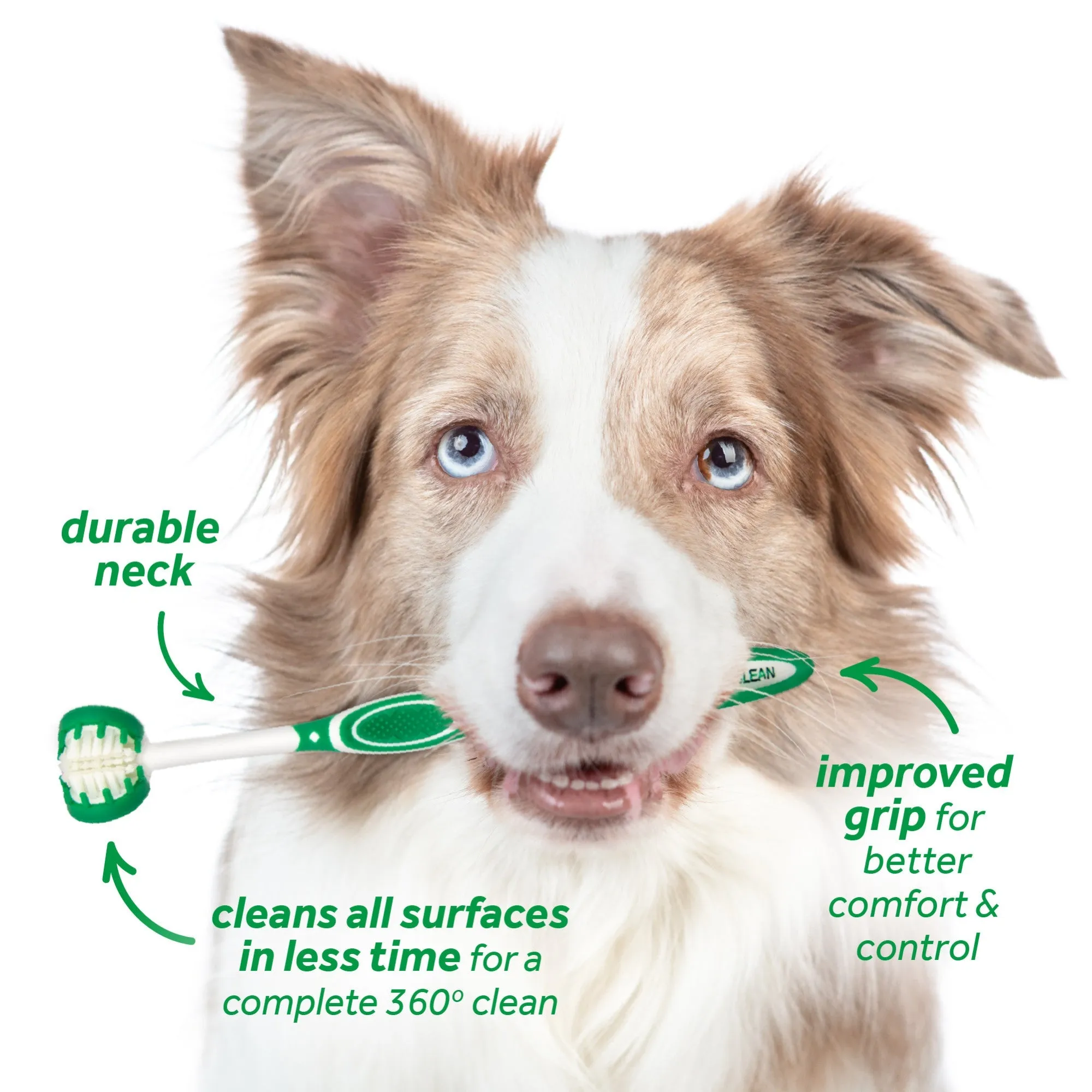 Tropiclean Fresh Breath Tripleflex Toothbrush For Large Dogs^^^