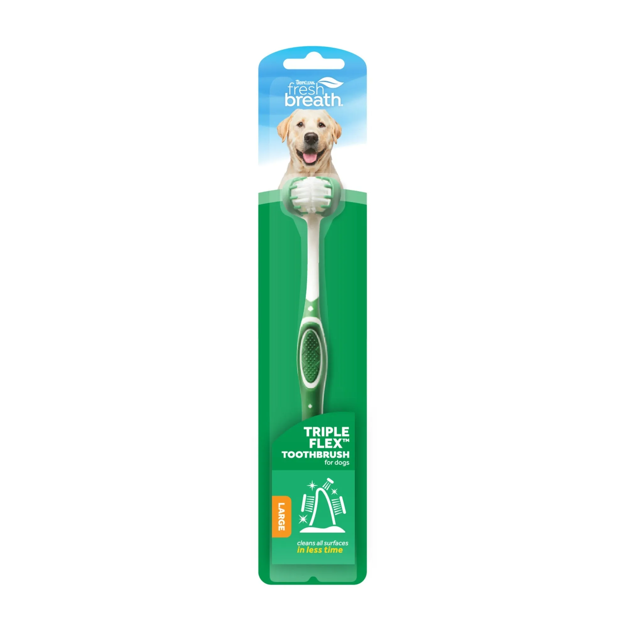 Tropiclean Fresh Breath Tripleflex Toothbrush For Large Dogs^^^